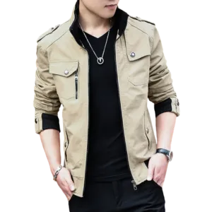 Mens Jacket Fashion Army Military Jacket Man Coats Bomber Jacket Stand Male Casual Coats Streetwear Chamarras Para Hombre oversized