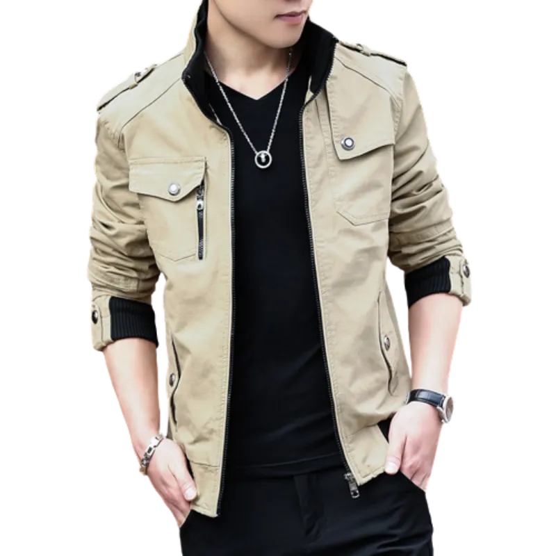 Mens Jacket Fashion Army Military Jacket Man Coats Bomber Jacket Stand Male Casual Coats Streetwear Chamarras Para Hombre oversized