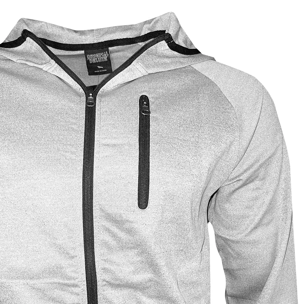 Men's Jogger Set Athletic Sports Tracksuit Full Zip Hoodie Jacket and Pants