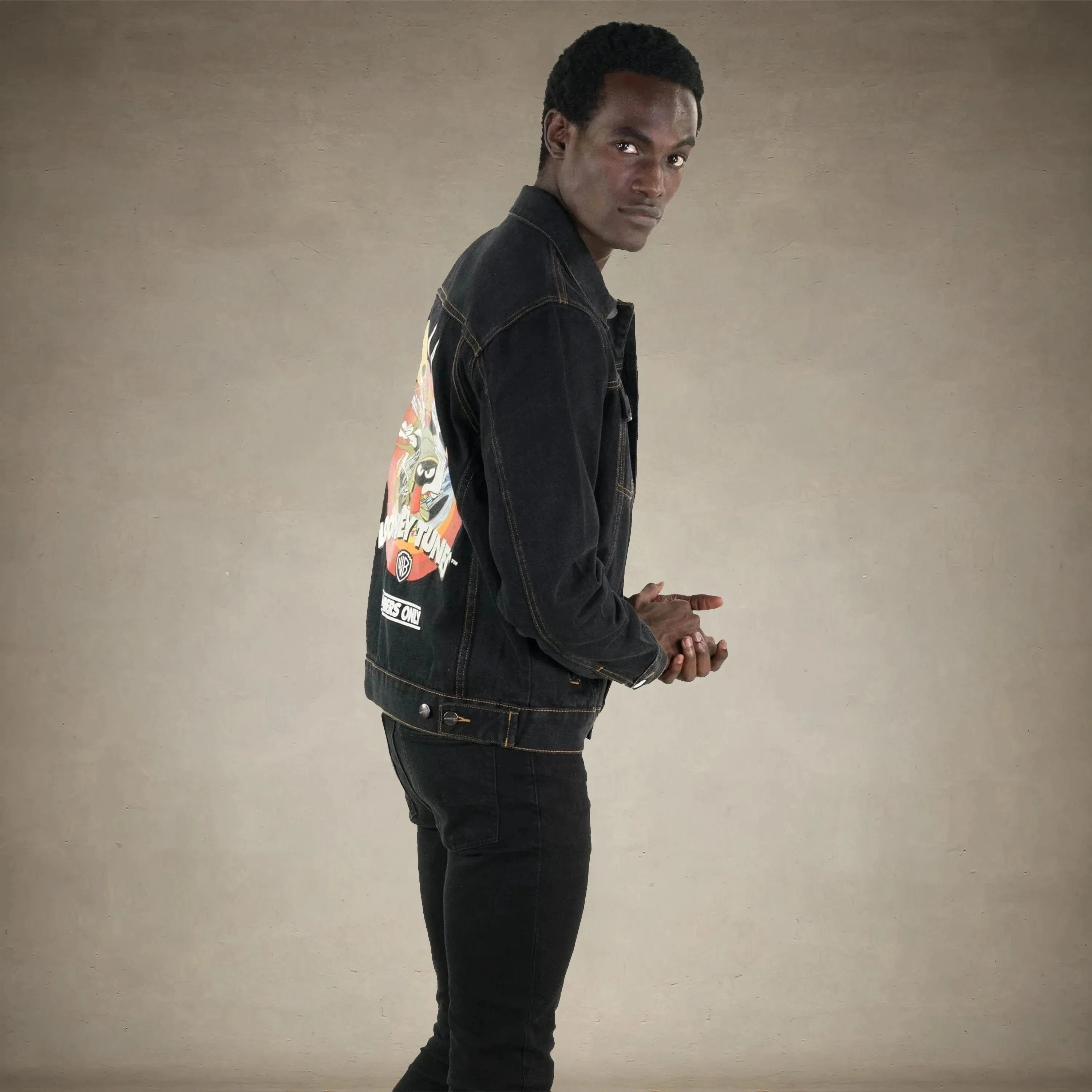 Men's Looney Tunes Denim Trucker Jacket - FINAL SALE
