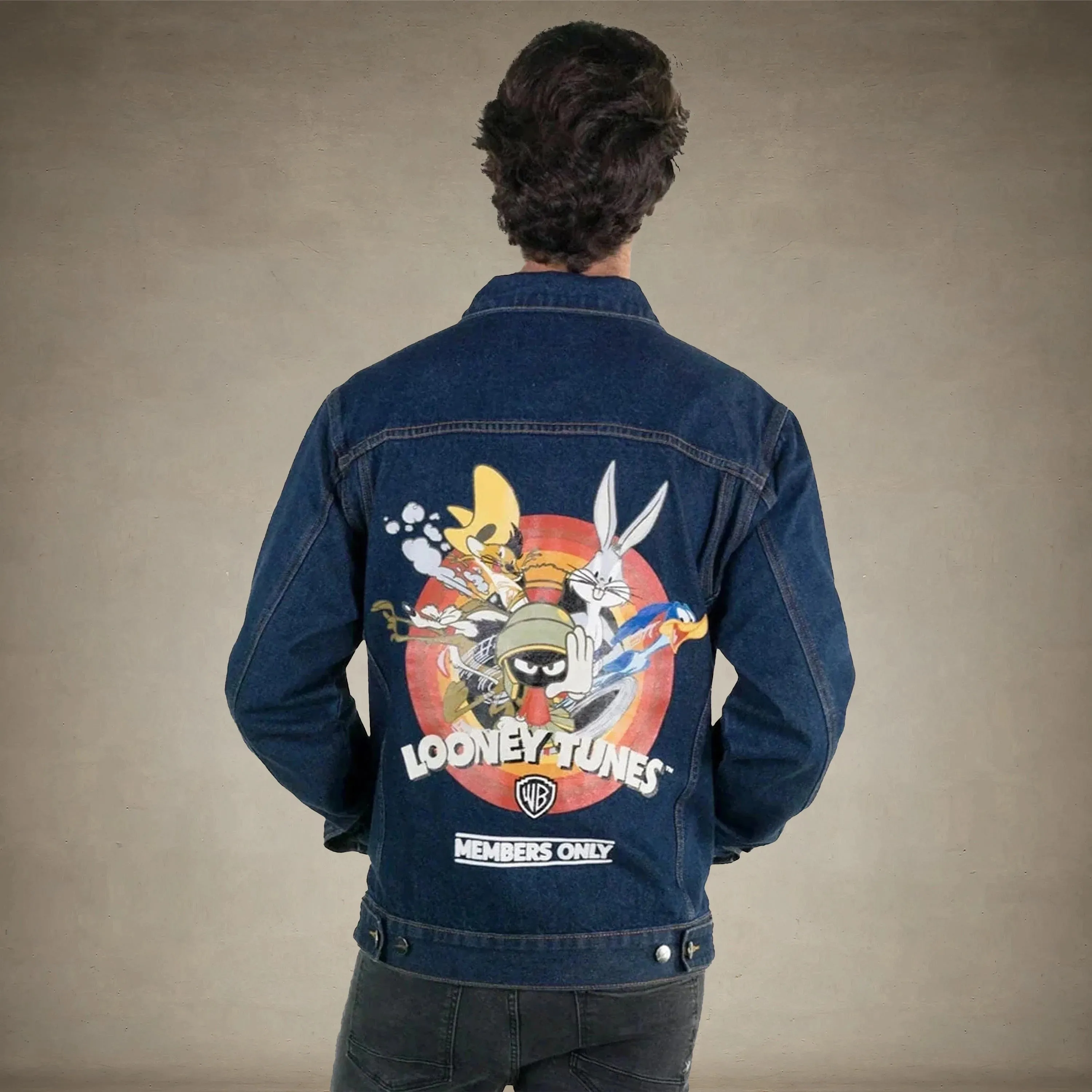 Men's Looney Tunes Denim Trucker Jacket - FINAL SALE