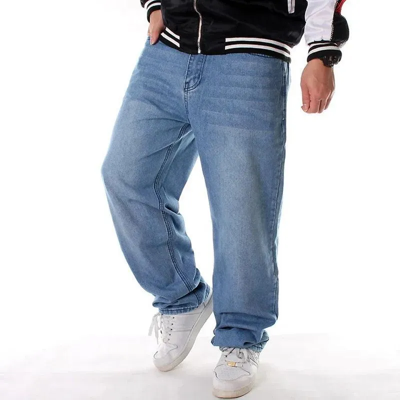 Men's Loose Baggy Style Jeans Light Blue