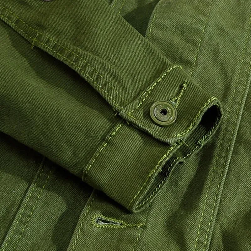 Men's Patchwork Design Slim Fit Denim Jacket