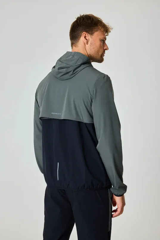 Men's Reprimo Black Slate Precision Windbreaker Tracksuit Jacket