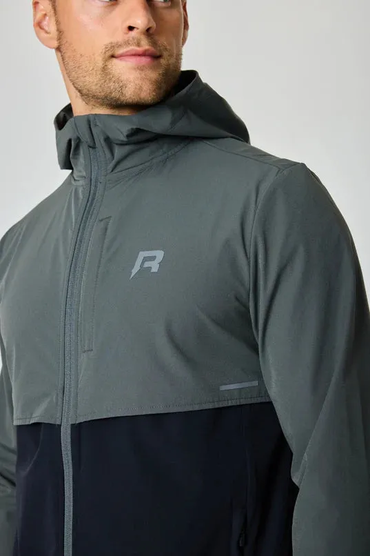 Men's Reprimo Black Slate Precision Windbreaker Tracksuit Jacket