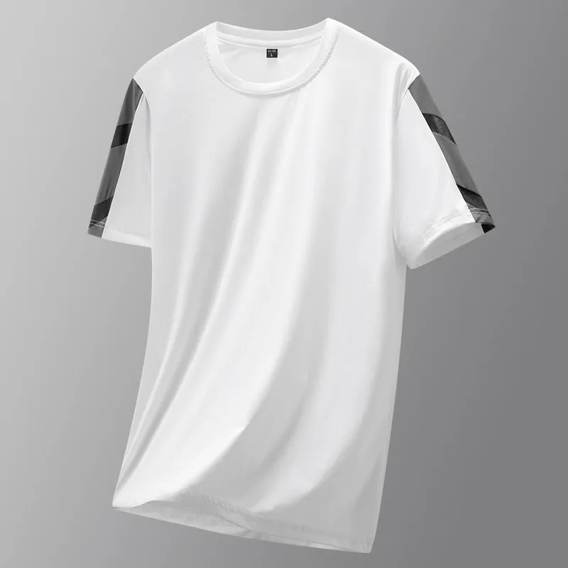 Men's Set Clothes 3 Pieces T Shirt Short Sleeve Solid Color Summer Sets | 1083
