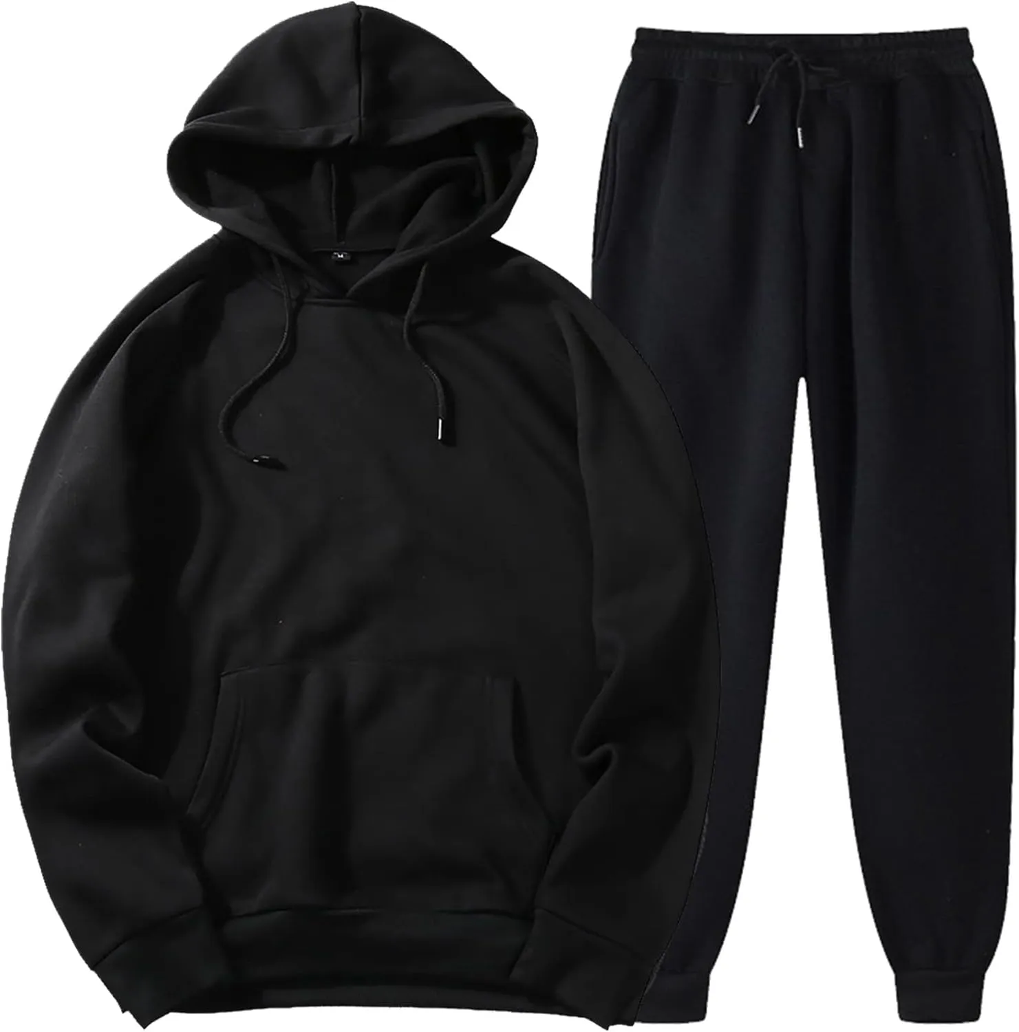 Mens Sweatsuits 2 Piece Set Cotton Tracksuit Hoodies and Sweapants Set with Pockets Fleece Jogging Suits Plus Size Sweat Suit