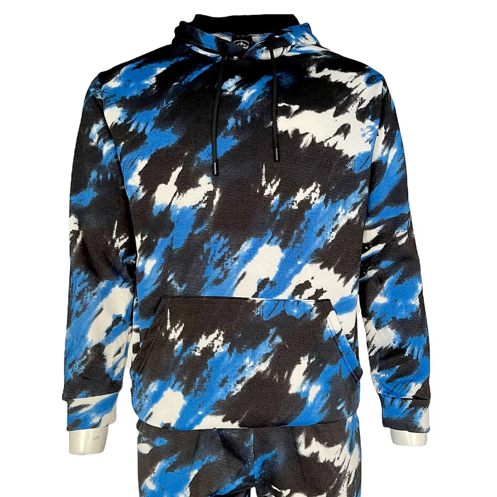 Men's Tracksuit Set Tie-Dye Style Two Piece Jogger Pants and Hoodie Outwear Set