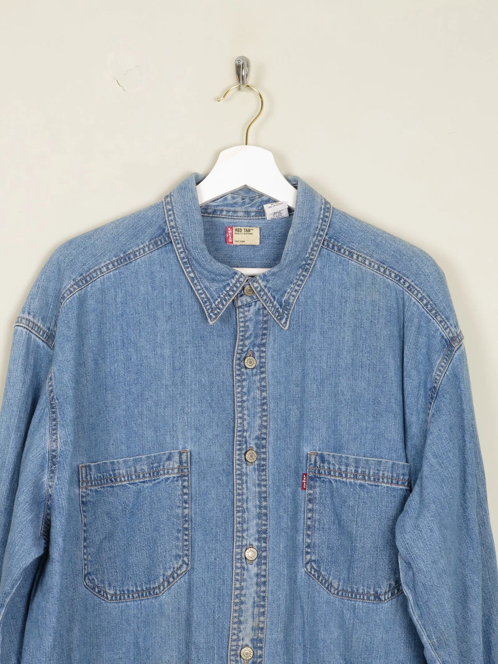 Men's Vintage Blue Levi's Denim Shirt Oversized L