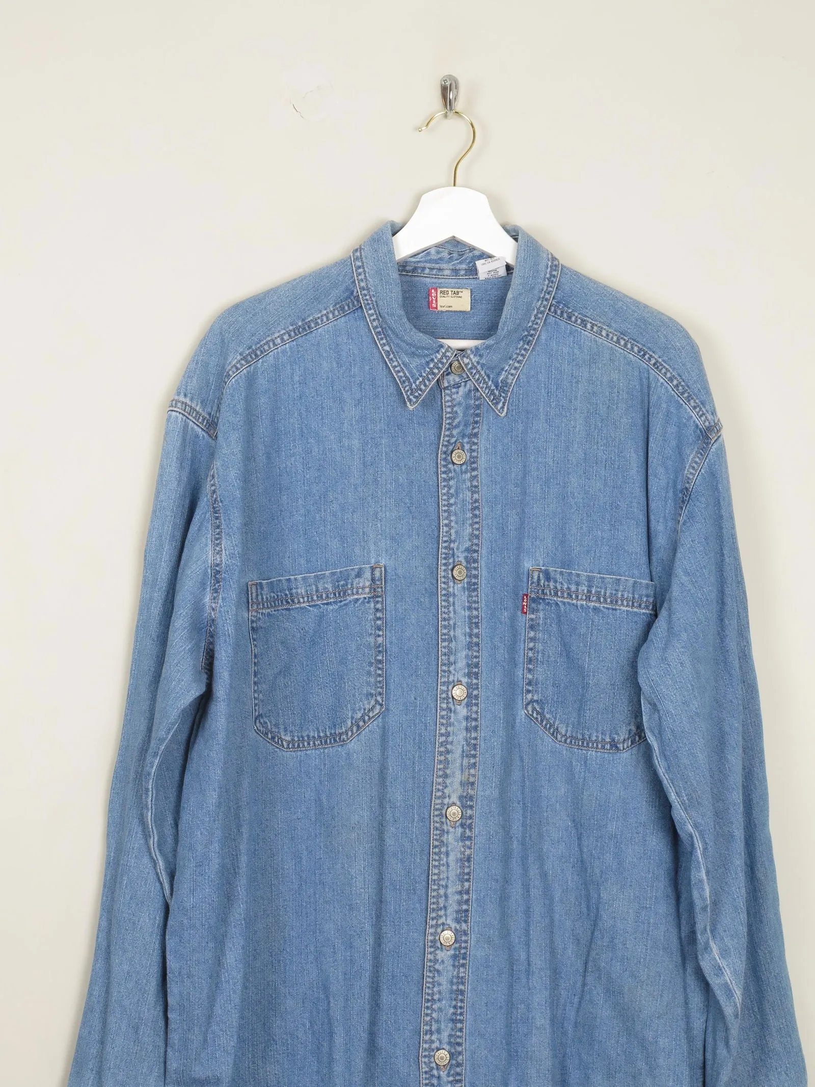 Men's Vintage Blue Levi's Denim Shirt Oversized L