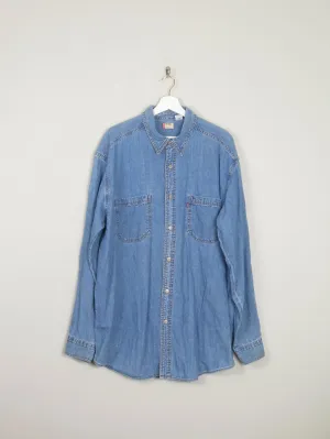 Men's Vintage Blue Levi's Denim Shirt Oversized L