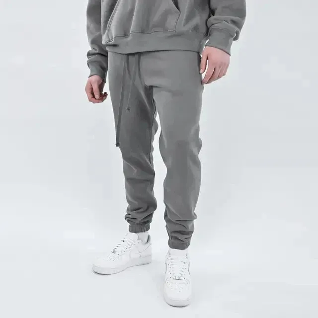 Men's Winter Gym Hoodie & Pants Set – High-Quality Cotton Fitness Sweatshirt Jacket with Kangaroo Pockets