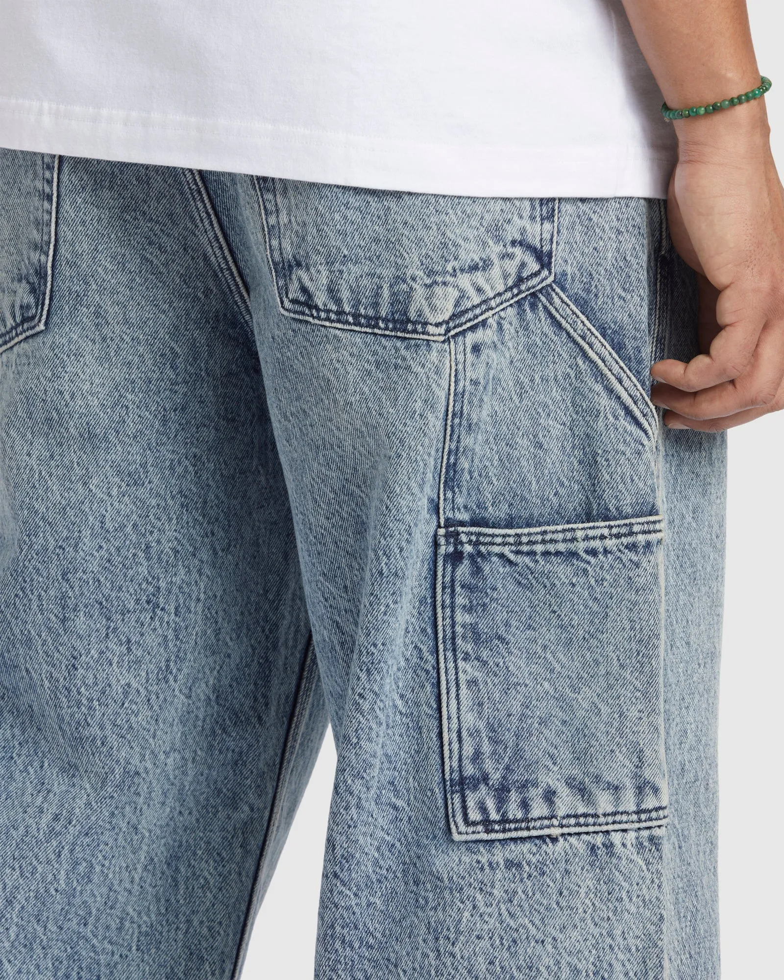 Mens Worker Baggy Carpenter RDI Denim Pants