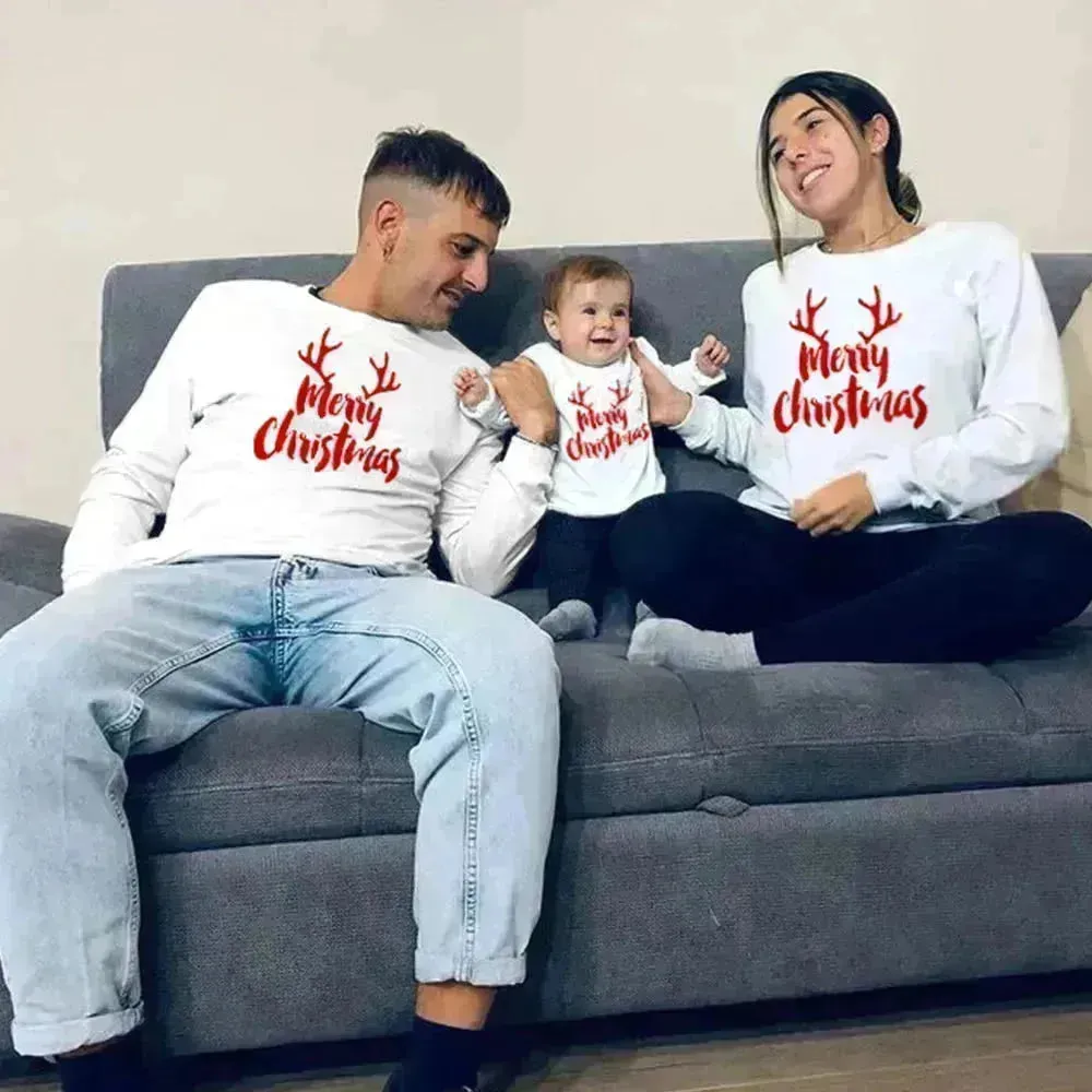 Merry Christmas sweatshirt Family photo wear