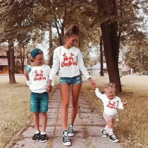 Merry Christmas sweatshirt Family photo wear