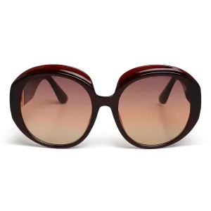 Metallic Accent Round Sunglasses
