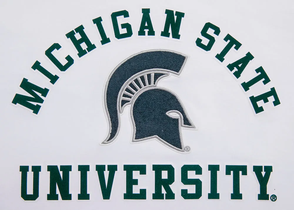 MICHIGAN STATE UNIVERSITY CLASSIC MEN'S STACKED LOGO TEE (WHITE)