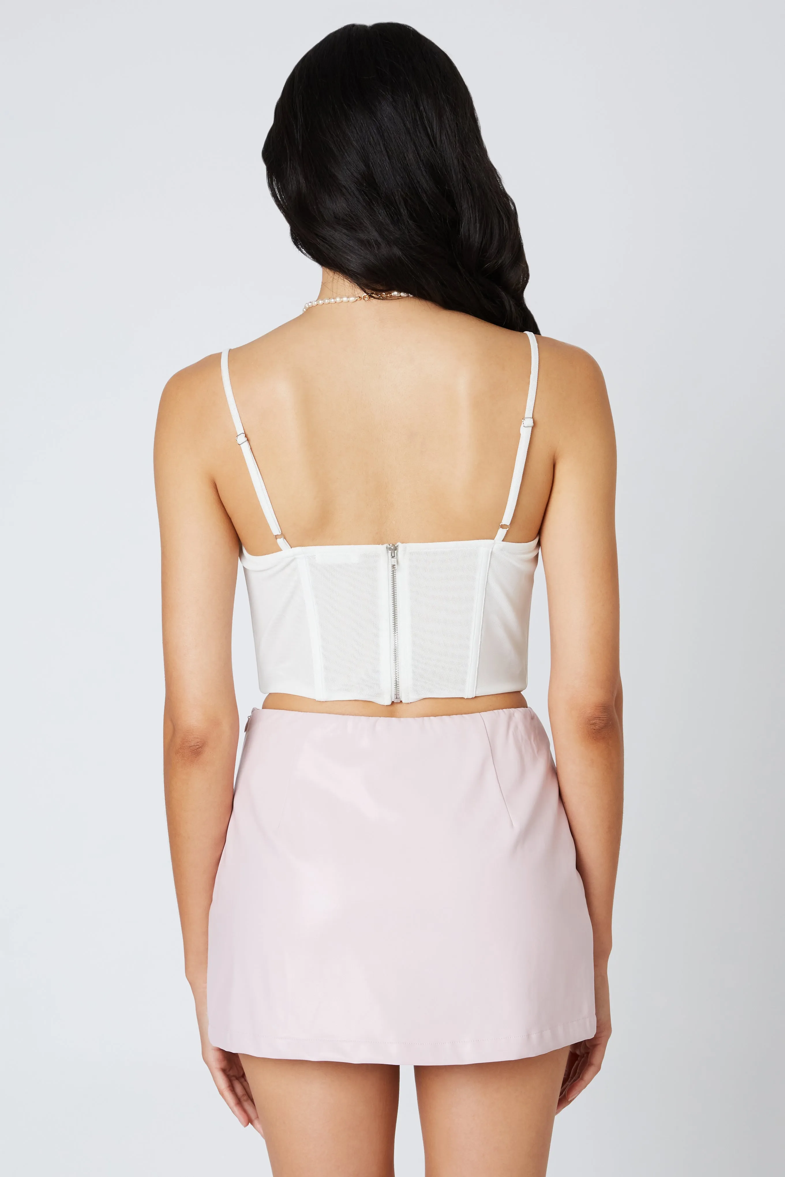 Mini Rosette Mesh Corset