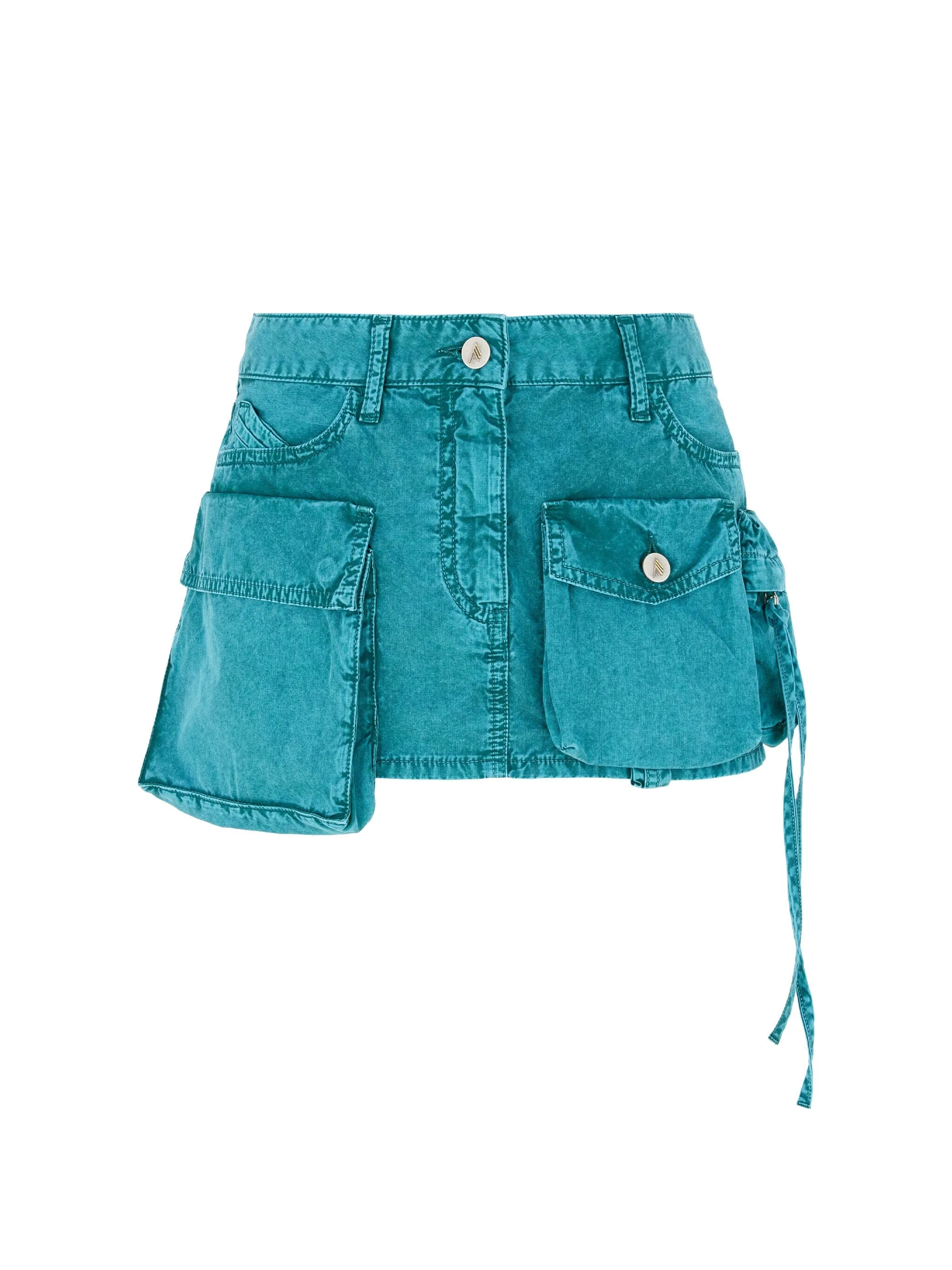 Mini Skirt Marble Wash Light Canvas / Green