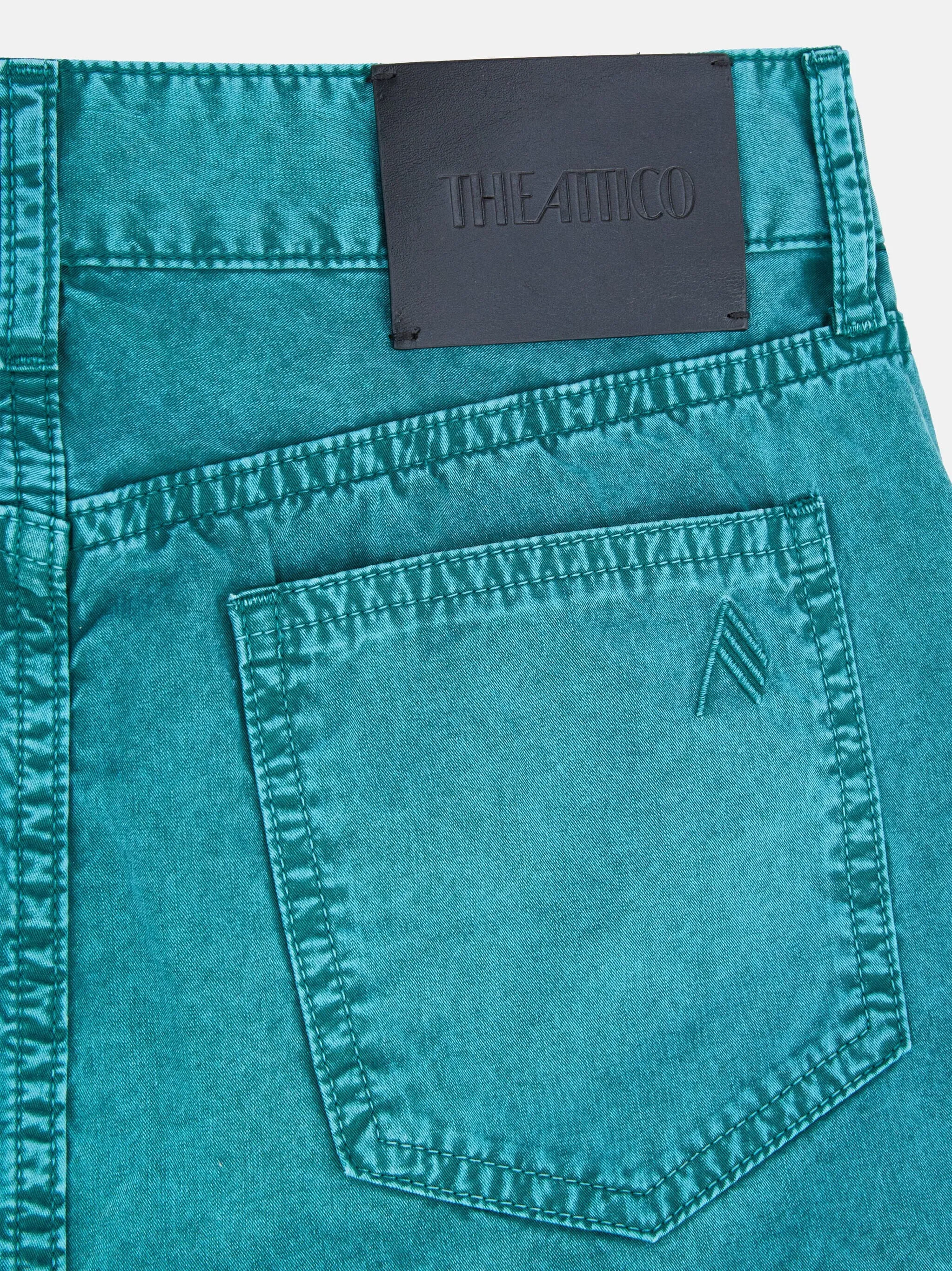 Mini Skirt Marble Wash Light Canvas / Green