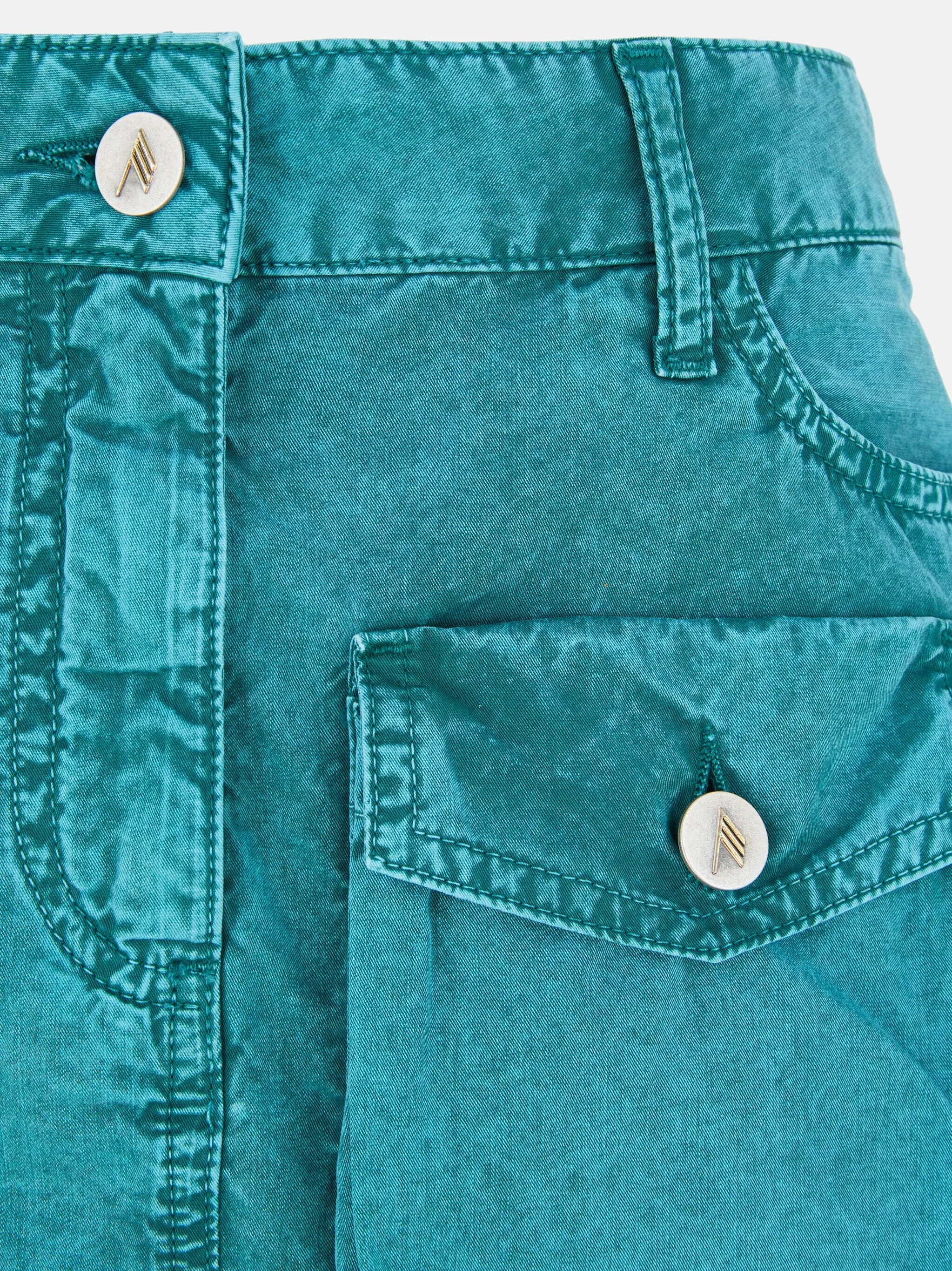 Mini Skirt Marble Wash Light Canvas / Green