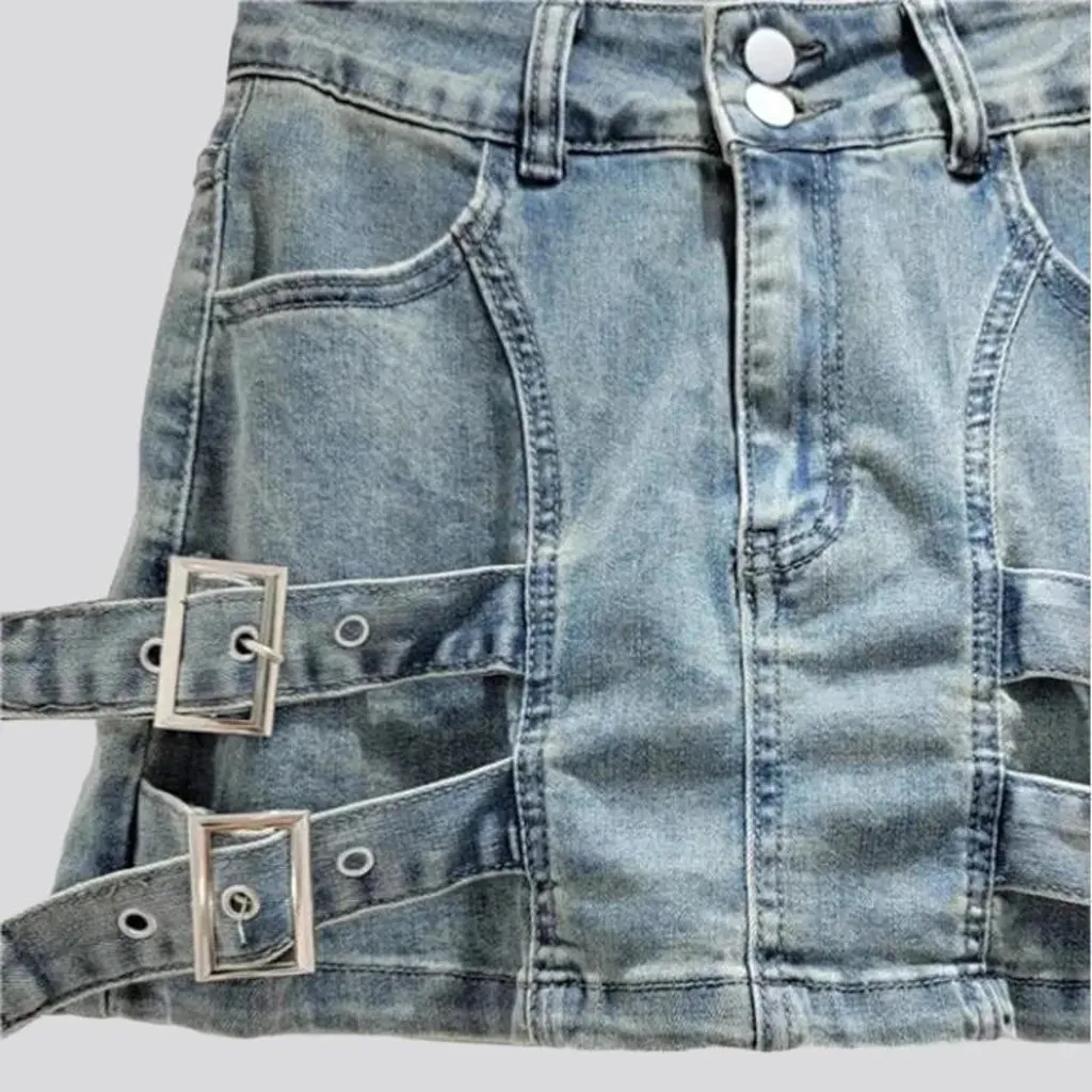 Mini y2k women's denim skort