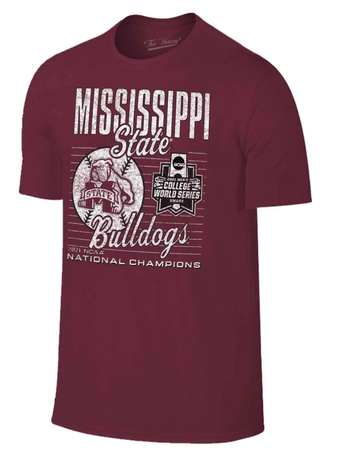 Mississippi State Bulldogs 2021 College World Series Champions Maroon T-Shirt