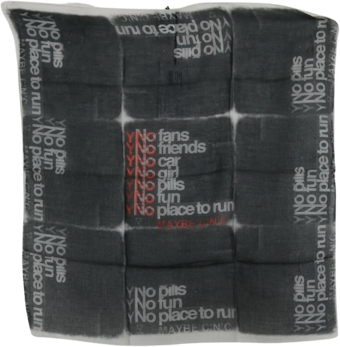 Monochrome Wool-Blend Scarf Men's Bandana