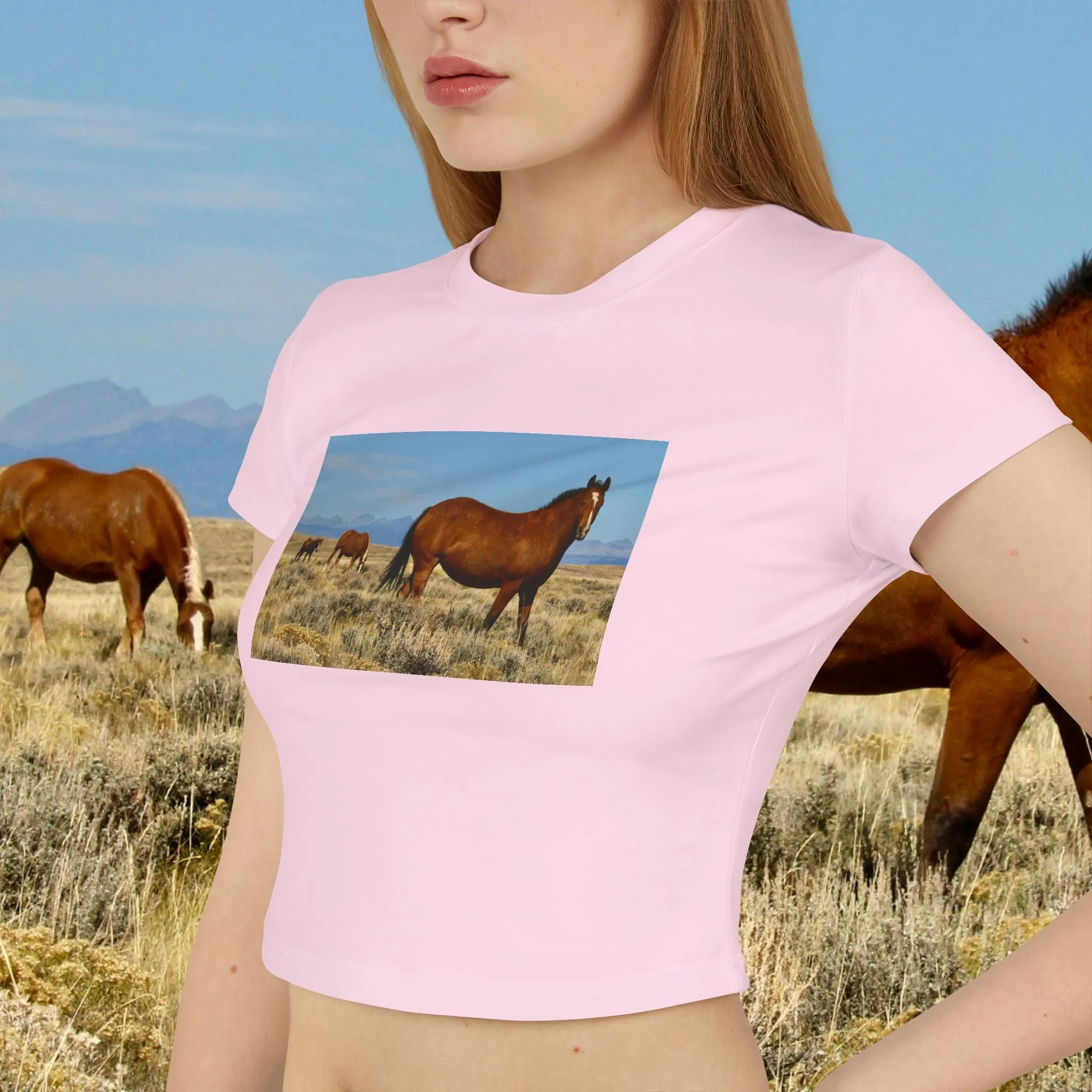 MOSS, Wild Horses: Women's Baby Tee