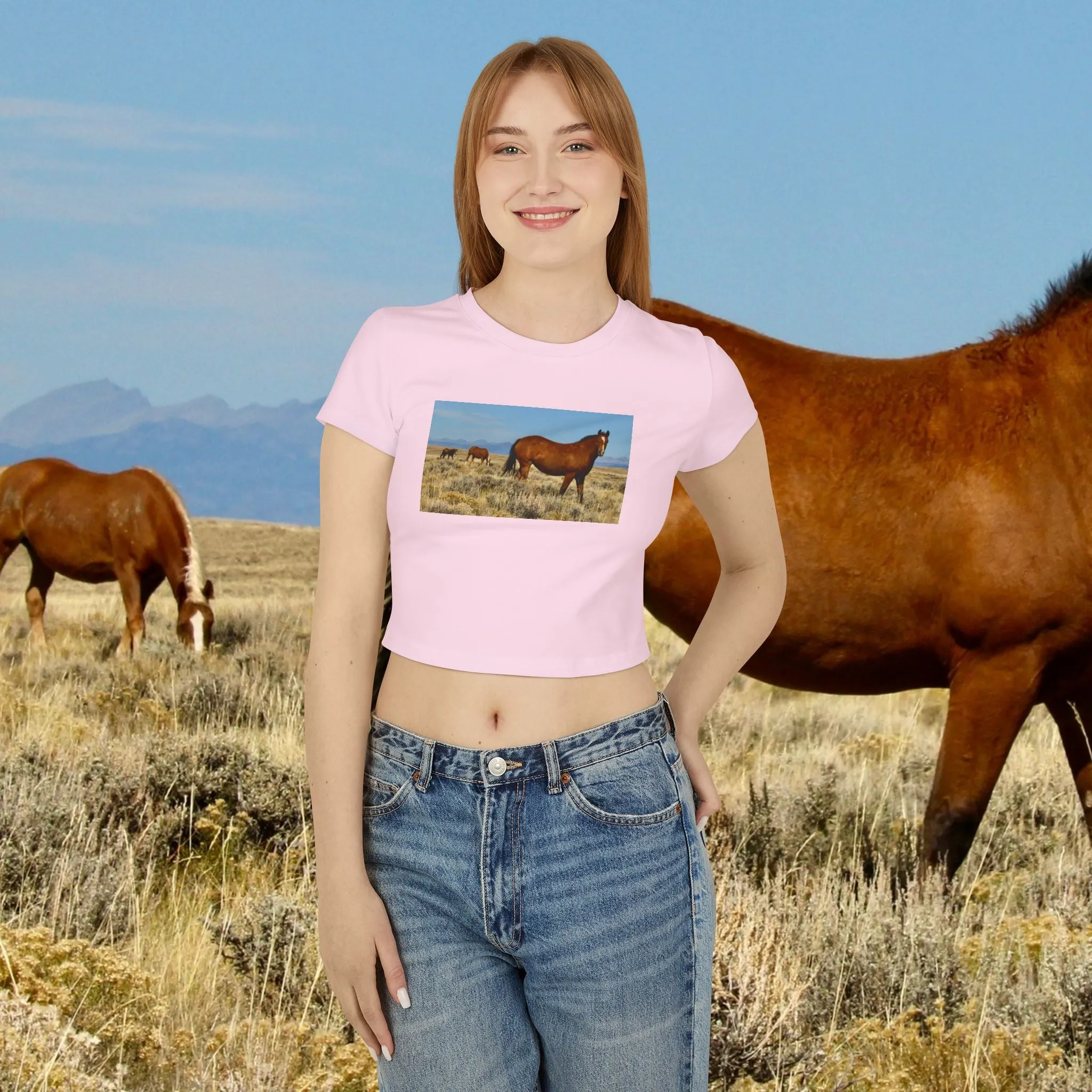 MOSS, Wild Horses: Women's Baby Tee