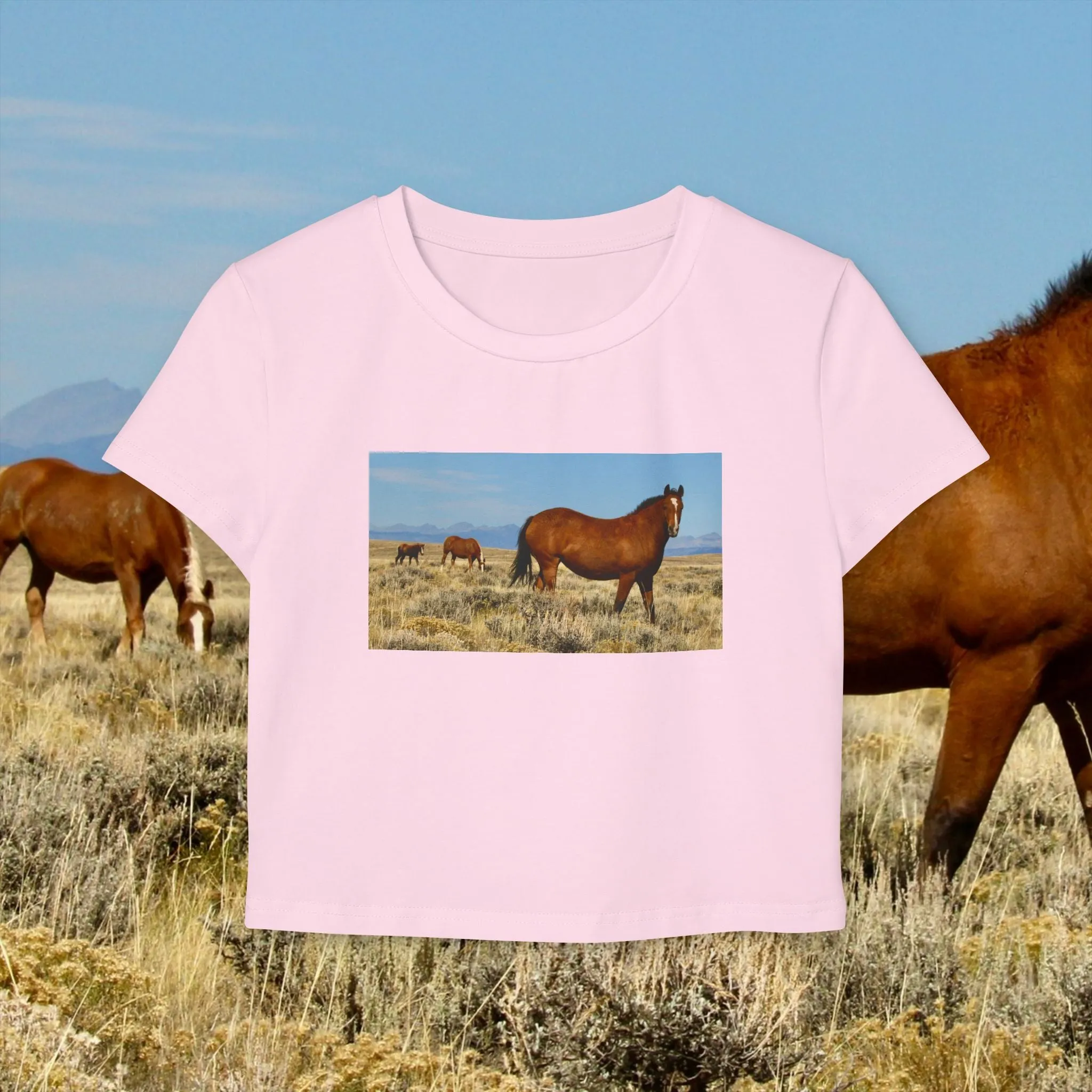 MOSS, Wild Horses: Women's Baby Tee