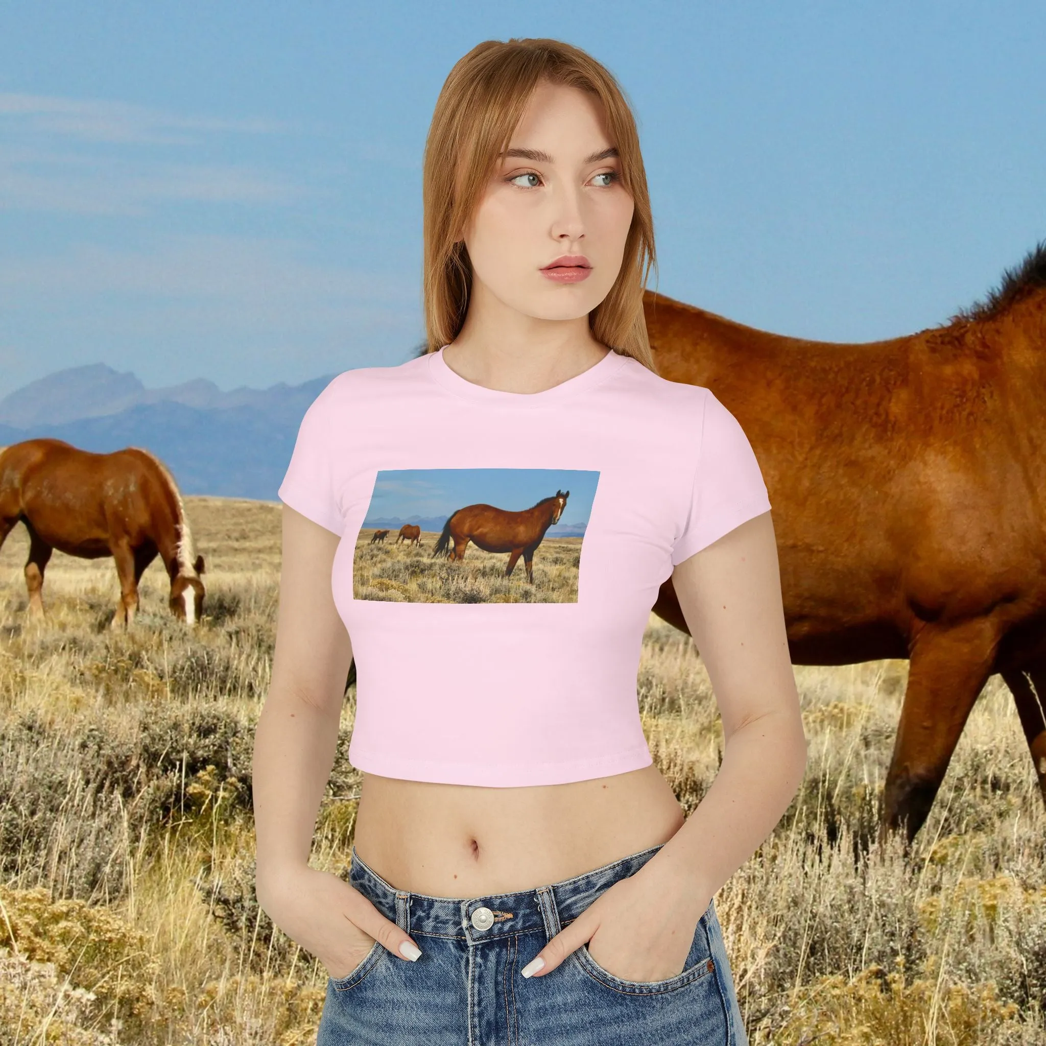 MOSS, Wild Horses: Women's Baby Tee