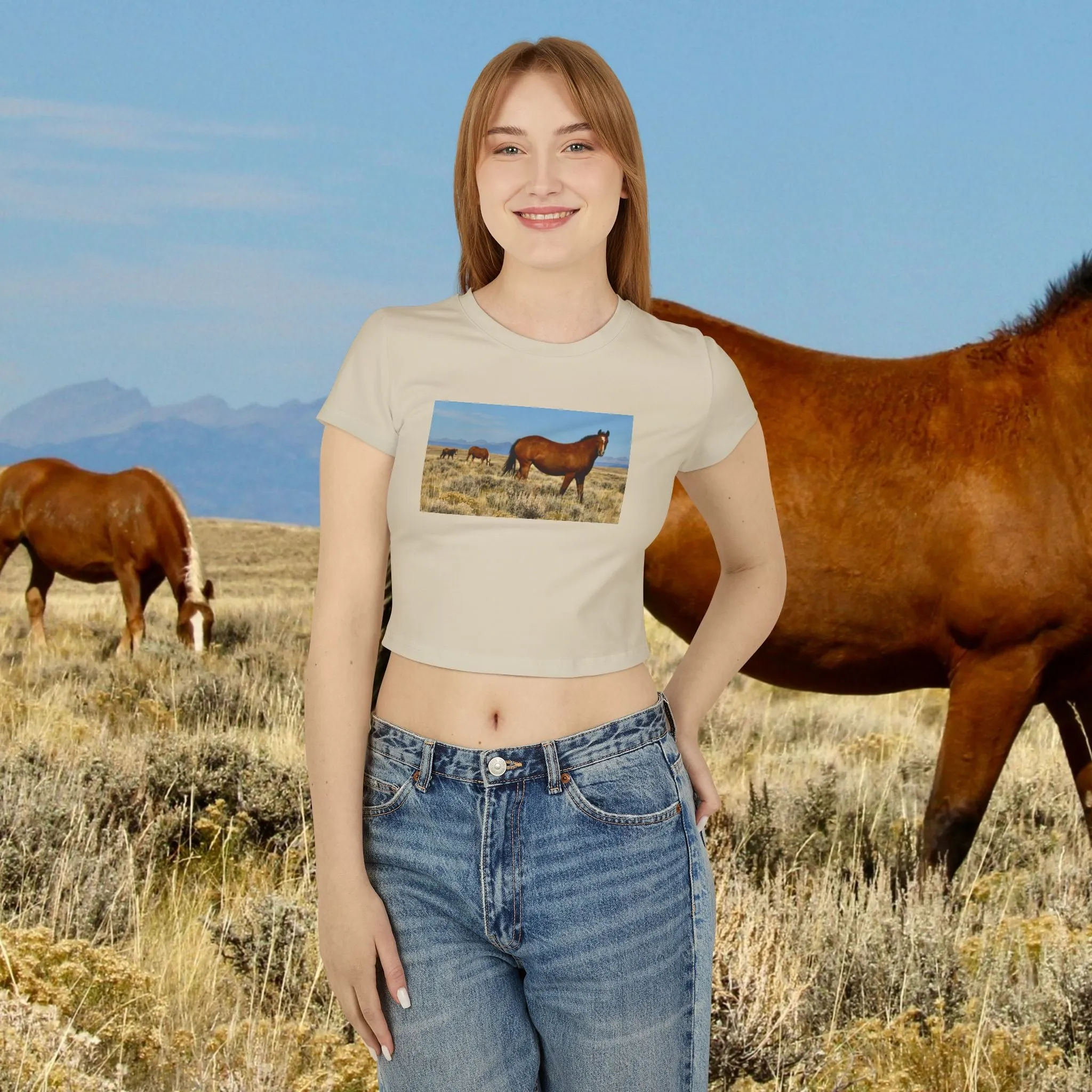 MOSS, Wild Horses: Women's Baby Tee