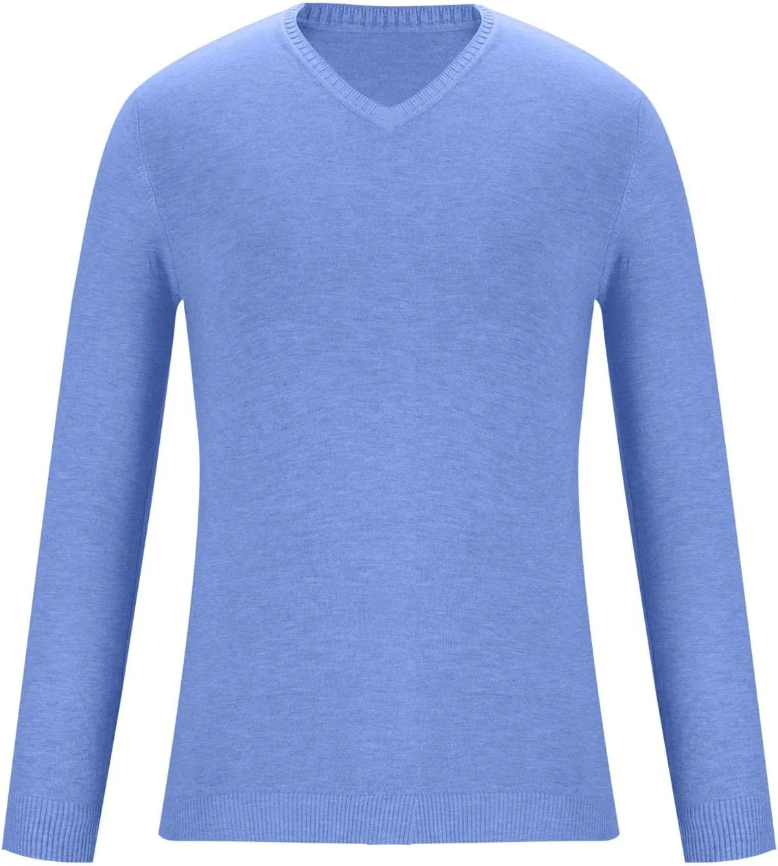 Muscularfit Long Sleeve Shirts for Men with Designs Loose Fit V Neck Knitted Cotton Sweaters Causal Fashion Pullover Top Fall