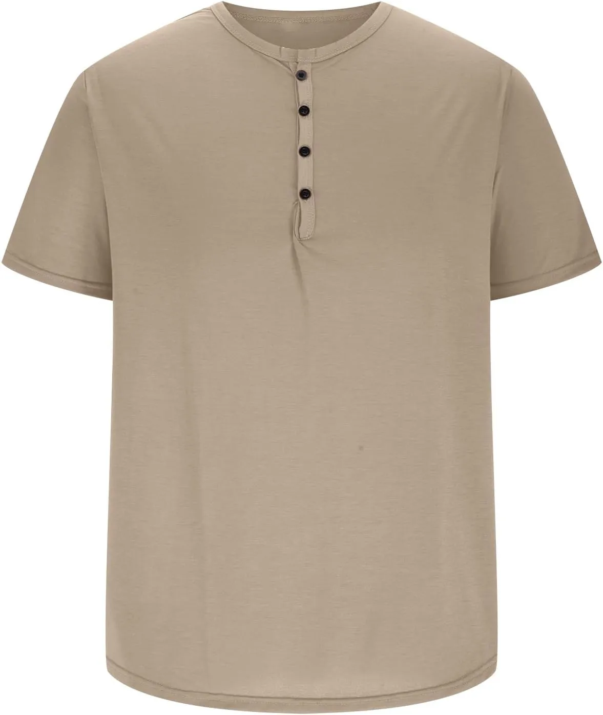 Muscularfit Mens Henley Shirts Short Sleeve Button Down Shirt Big and Tall Solid Summer Tshirt Big and Tall Athletic Work Tee