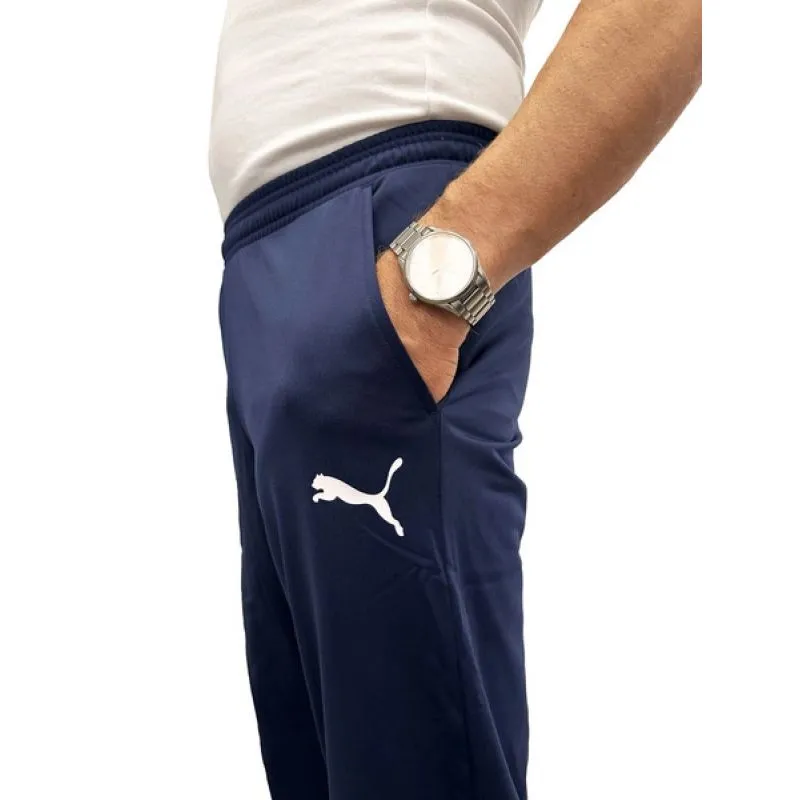 Navy Blue Puma Men's Sweatpants with Elastic Waist and Drawstring