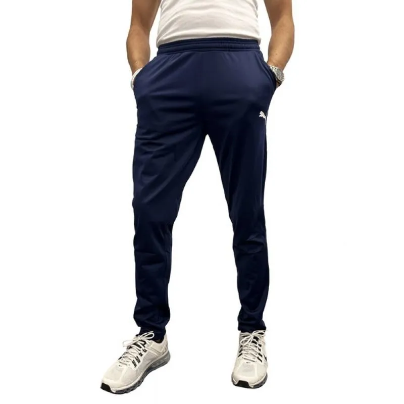 Navy Blue Puma Men's Sweatpants with Elastic Waist and Drawstring