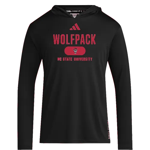NC State Wolfpack Adidas Black Hoodie Long Sleeve