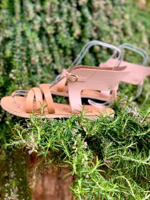 Nefeli Wings of Hermes in Tan & Pink