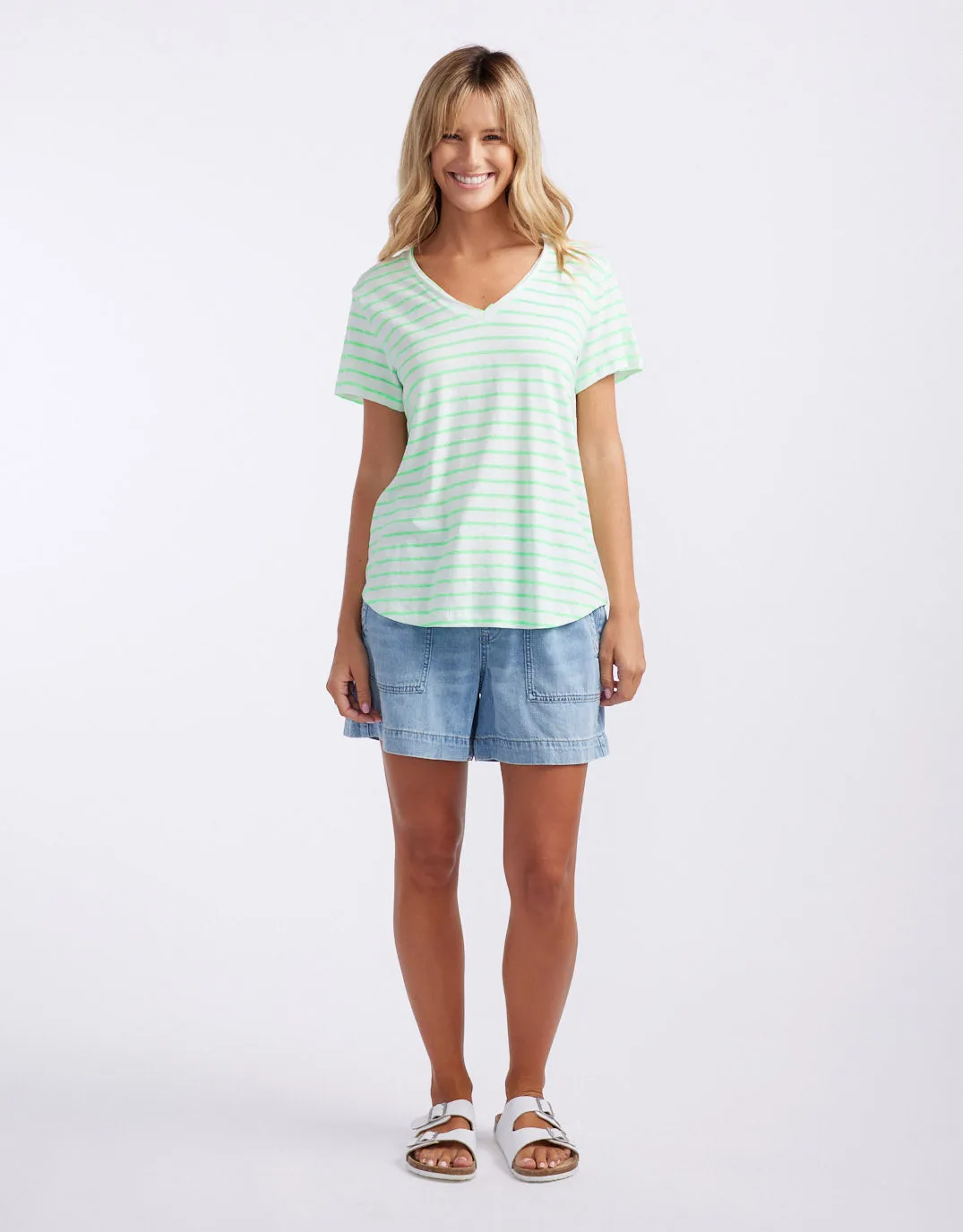 Neon Vee Tee - Neon Green