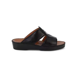 NEW Bally Hakman Men's 6211912 Black Grained Leather Sandals US 9 MSRP $625