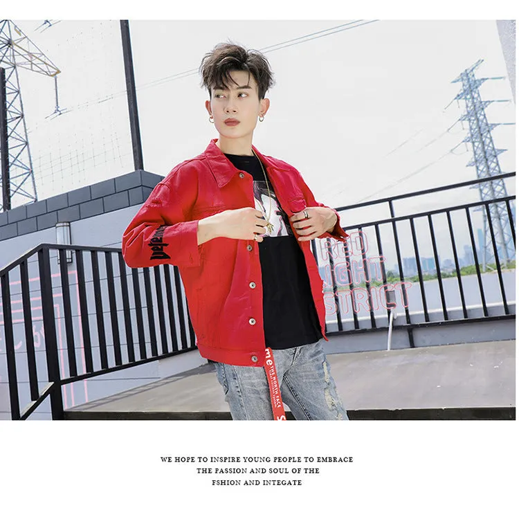 Newest Embroidery Denim Jacket Fashionable Men's Jacket Coats