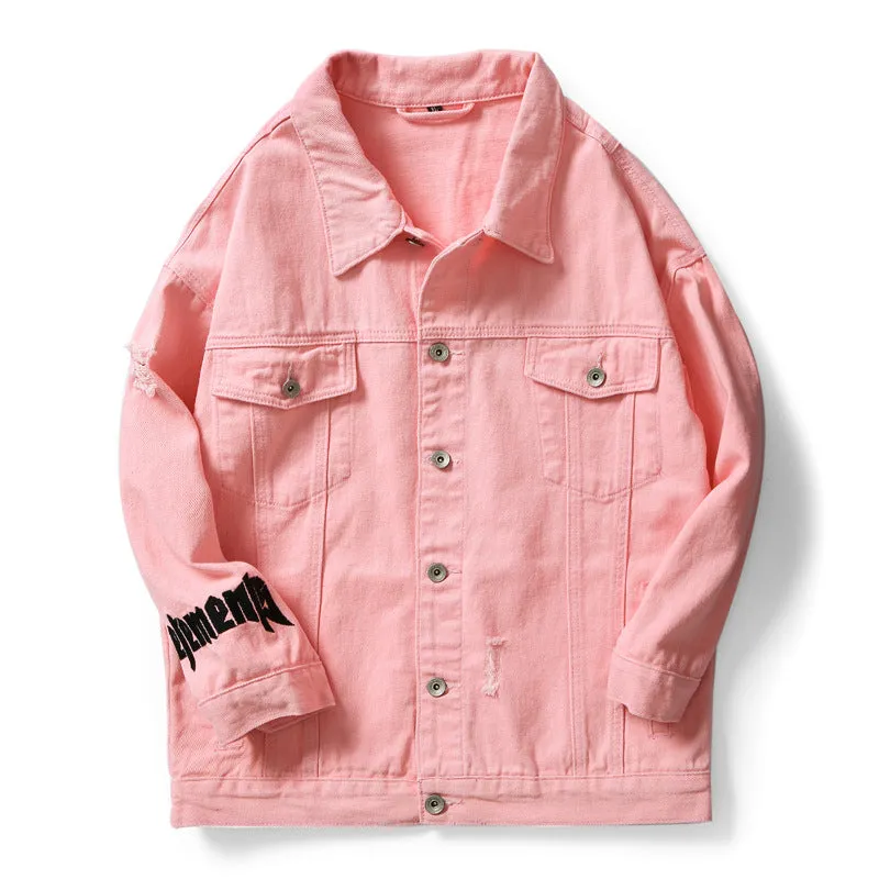 Newest Embroidery Denim Jacket Fashionable Men's Jacket Coats