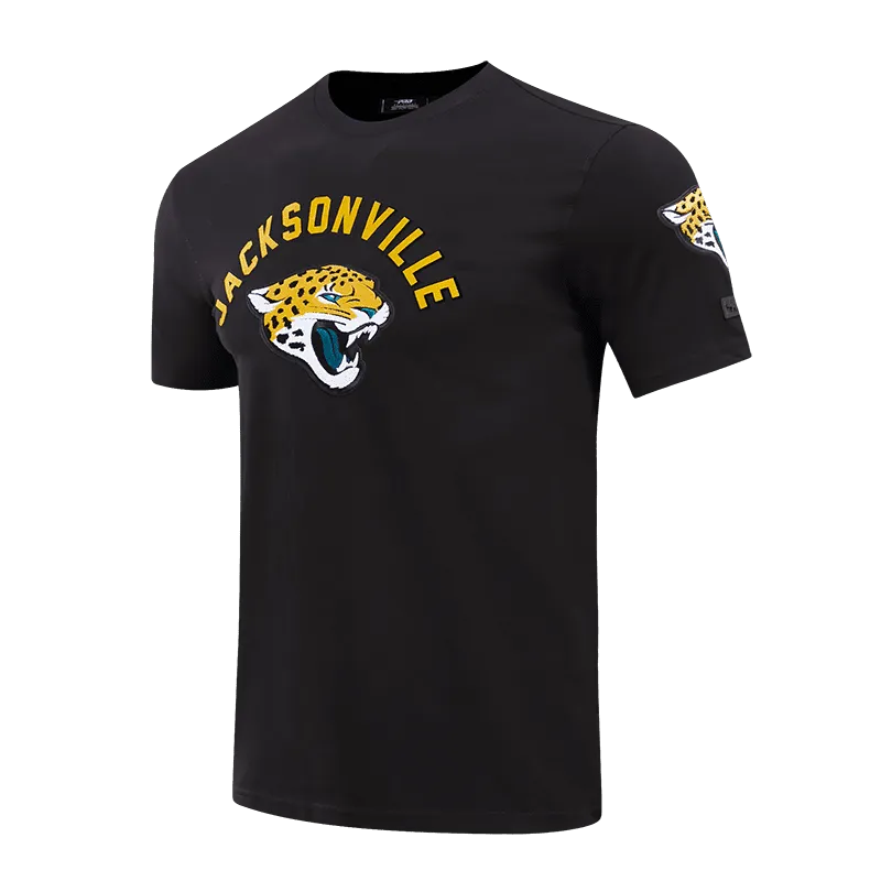 NFL JACKSONVILLE JAGUARS STACKED LOGO PRO TEAM MEN'S TEE (BLACK)