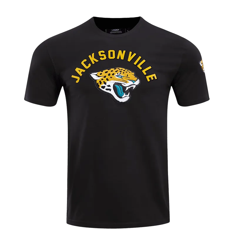 NFL JACKSONVILLE JAGUARS STACKED LOGO PRO TEAM MEN'S TEE (BLACK)