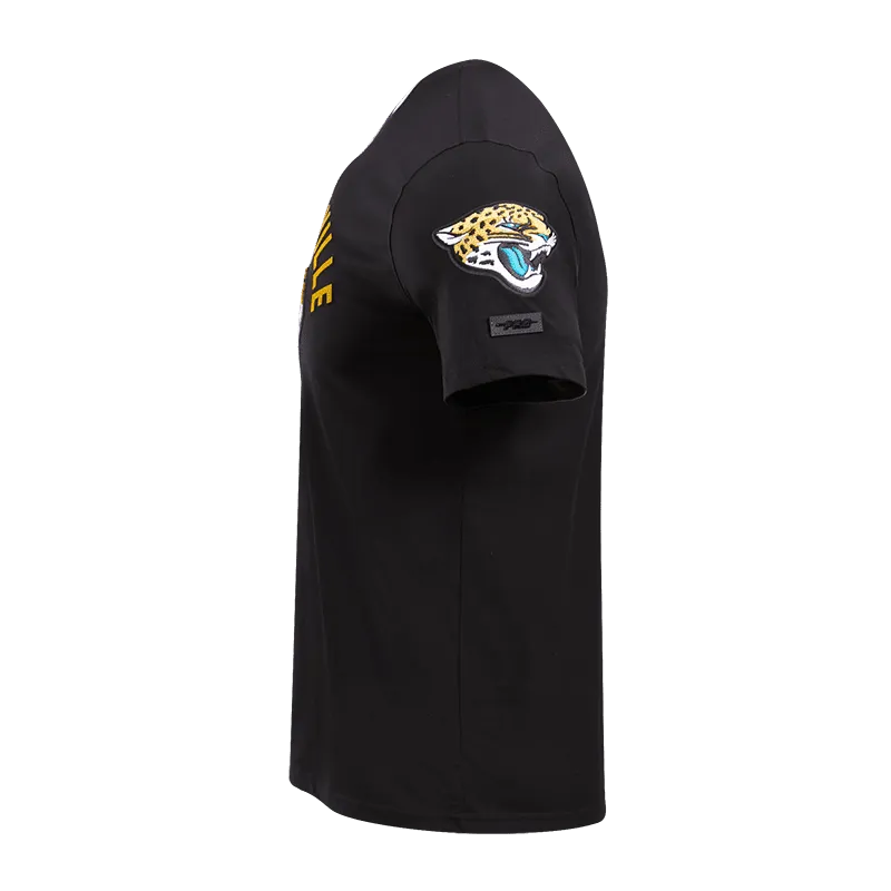 NFL JACKSONVILLE JAGUARS STACKED LOGO PRO TEAM MEN'S TEE (BLACK)