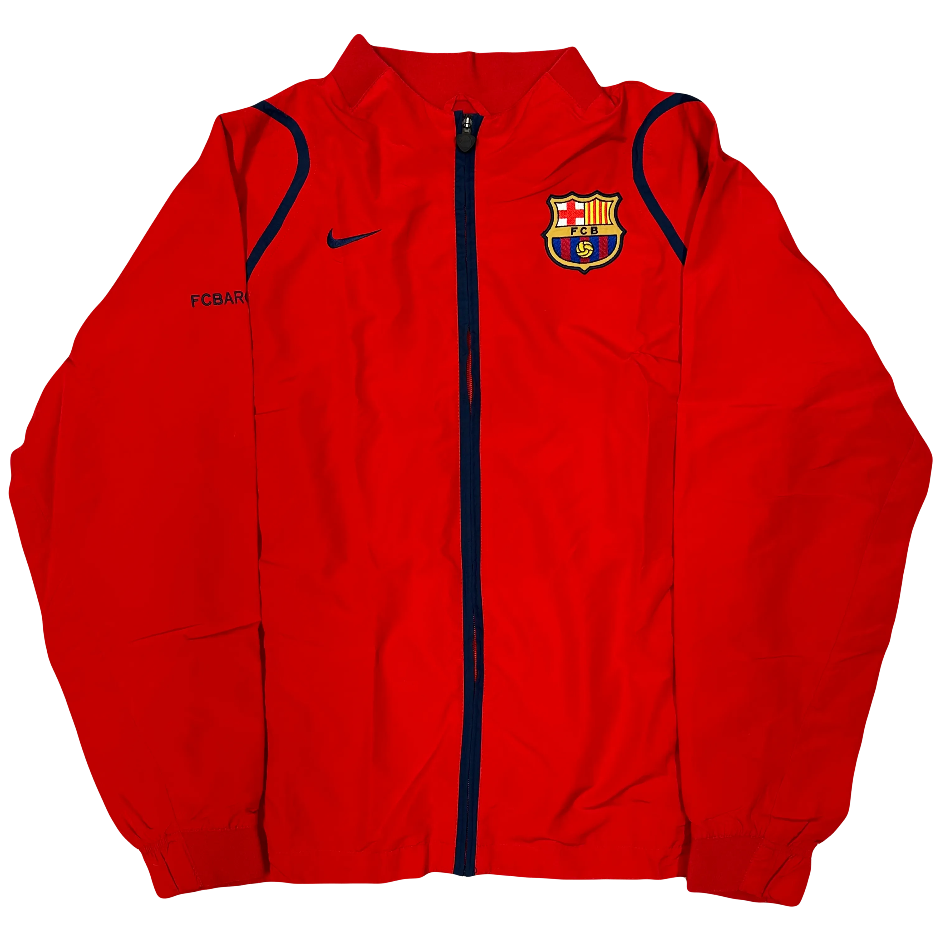 Nike Total 90 Barcelona 2005/06 Tracksuit In Red & Navy ( L )