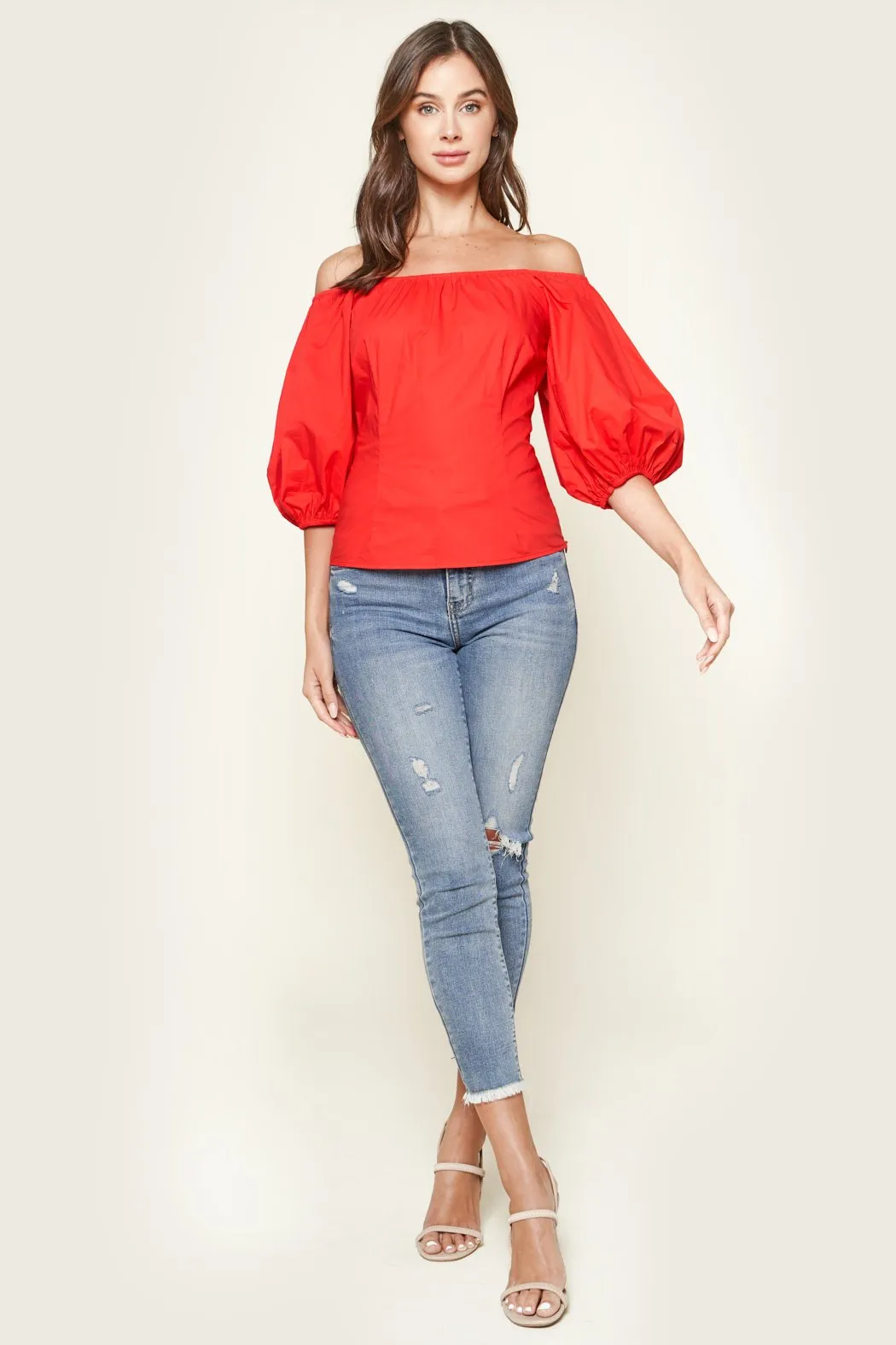 Nori Off The Shoulder Puff Sleeve Top
