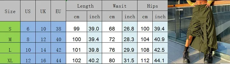 Nukty y2k Ruched Skirt Women Solid Color Low Waist Tie Up Bandage Long Irregular Skirt 2000s Aesthetic Skirt Korean Fashion Streetwear