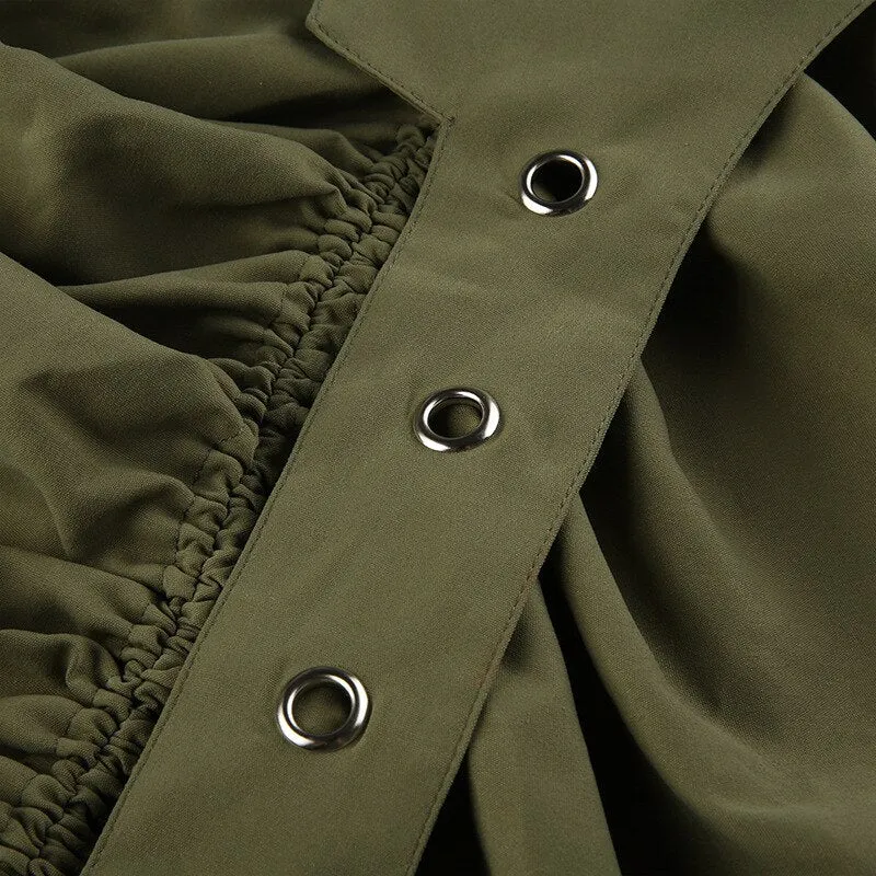 Nukty y2k Ruched Skirt Women Solid Color Low Waist Tie Up Bandage Long Irregular Skirt 2000s Aesthetic Skirt Korean Fashion Streetwear